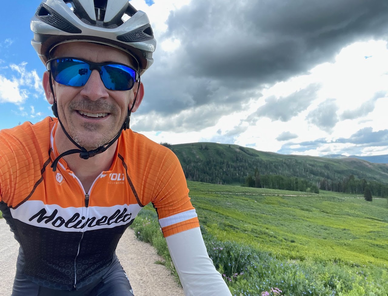 Boyd Timothy cycling in the mountains